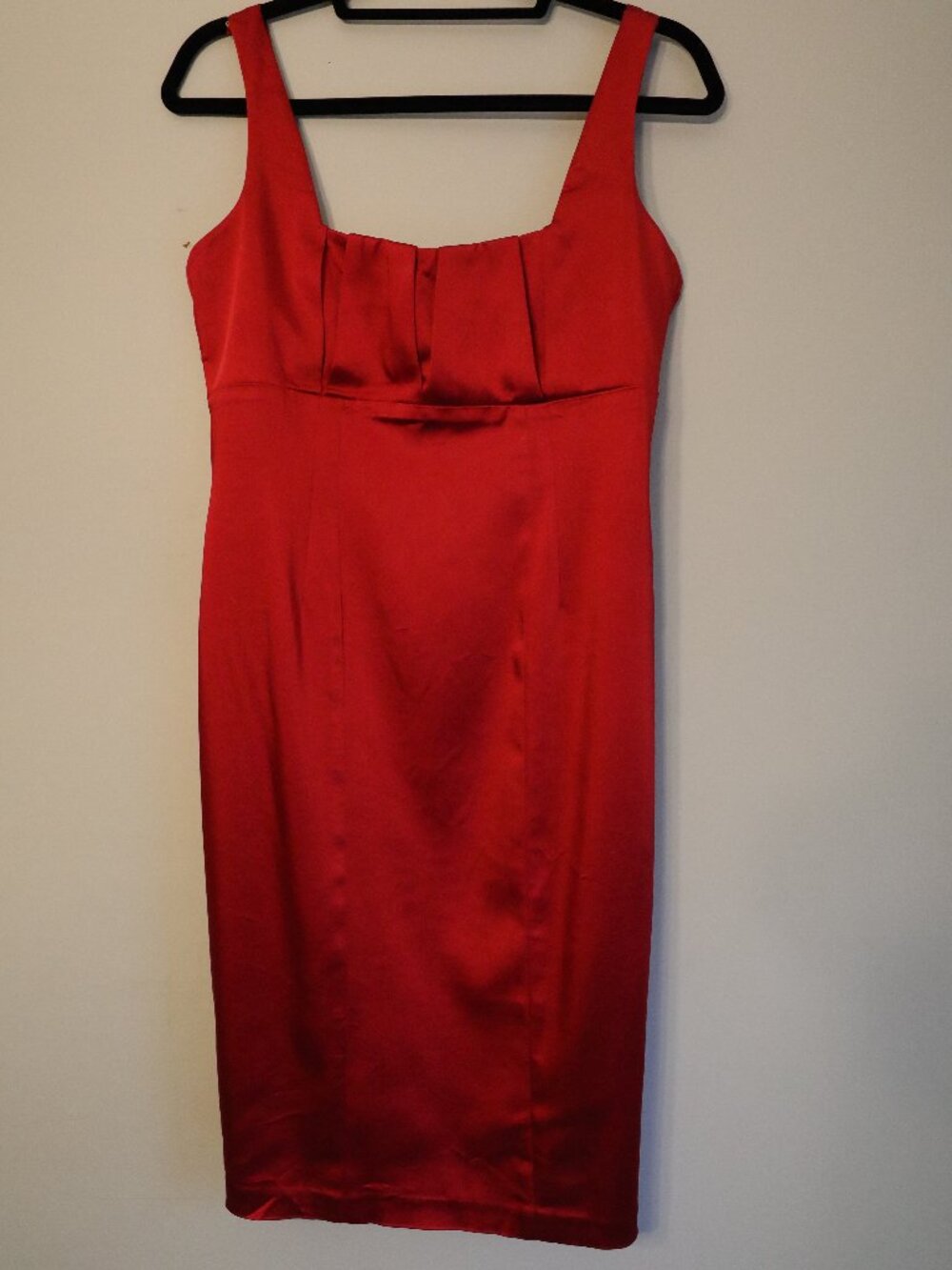 Calvin Klein Red Satin Cocktail Dress